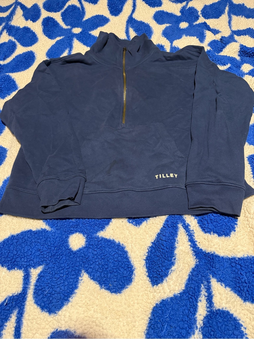 Tilley Women’s Navy Quarter-Zip Pullover Sweatshirt